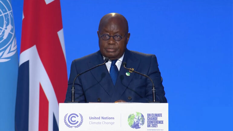 President addresses world leaders at COP26